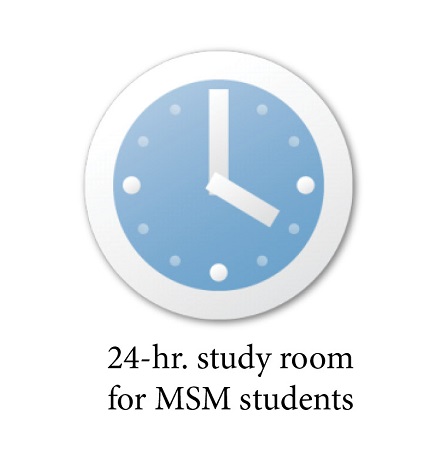 24-hr study rooms for Ƶ students